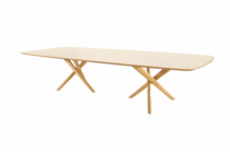 Mesa de Jantar Selle - 2,70x1,10 -  Retangular Laqueada com Vidro Off White - Madeira Decor