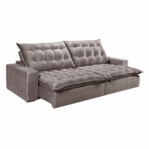 Sofá Retrátil e Reclinável Lugano 2,50m Pillow Top - Bianchi - Madeira Decor